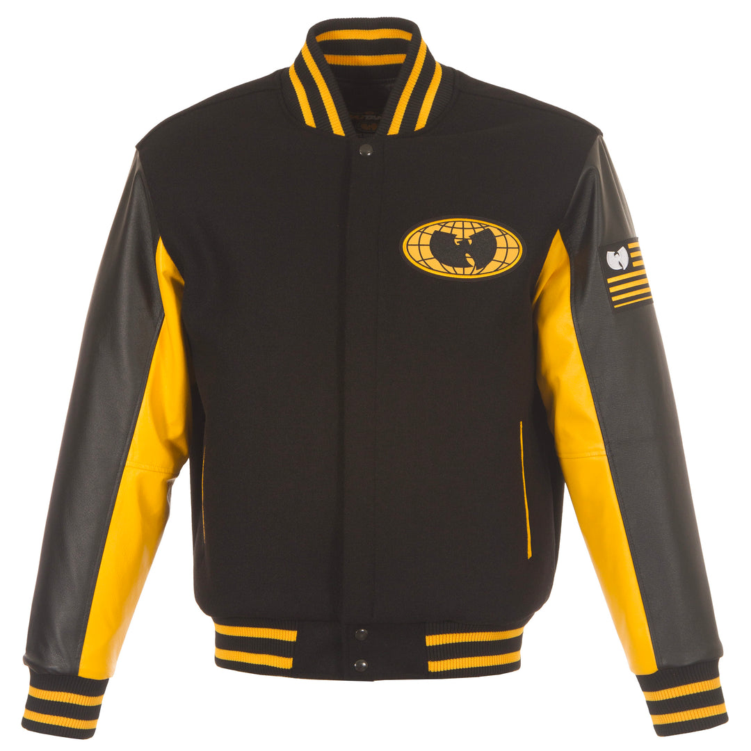 Wu Globe Black & Yellow Patterned Sleeve Jacket
